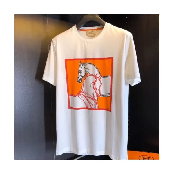 [에르메스]Hermes 2020 Mens Crew-neck Silket Short Slee… - 1
