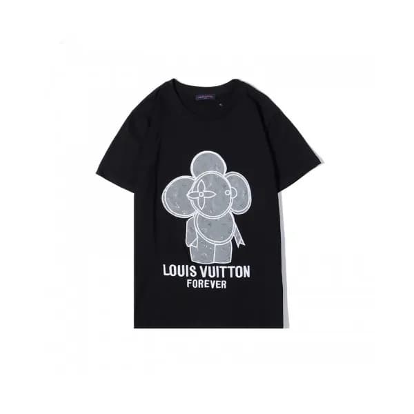 Louis vuitton 2020 Mens Logo Cotton Short Sleeved … - 1