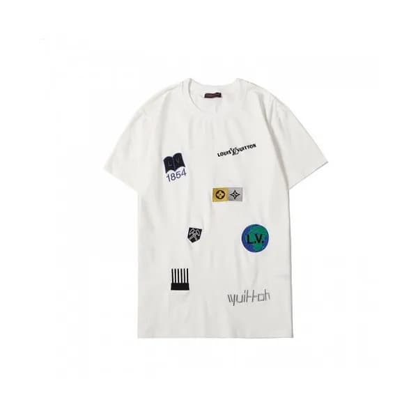 Louis vuitton 2020 Mens Logo Cotton Short Sleeved … - 1
