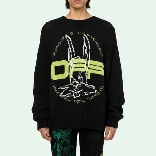 [오프화이트]Off-white 2020 Mm/Wm Brush Mohair Knit Swea… - 1