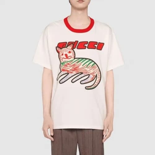 [매장판]Gucci 2020 Mm/Wm Logo Cotton Short Sleeved Ts… - 1