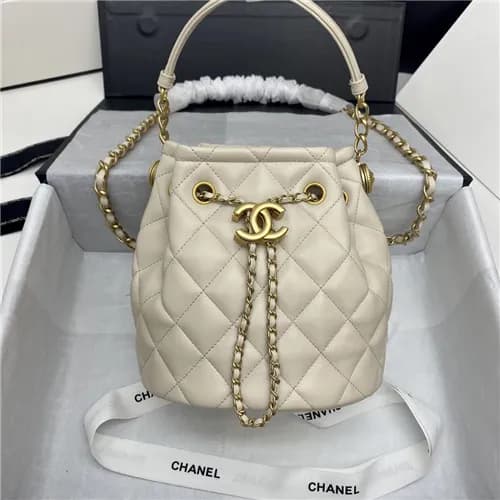 [샤넬] Chanel 2020 Women's Leather Bucket Bag - … - 1