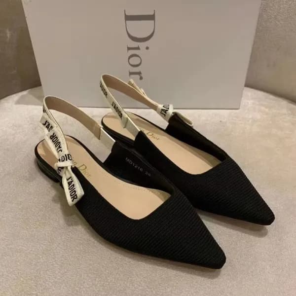 Dior Womens Fabric Flat - 디올 2022 여성용 패브릭 플렛,Size(… - 1