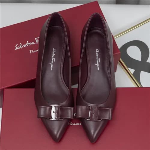 Salvatore Ferragamo 2021 Women's Leather Flat … - 1