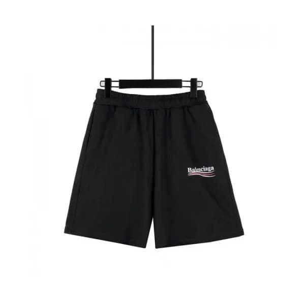 Balenciaga Mens Logo Training Half Pants Black - … - 1