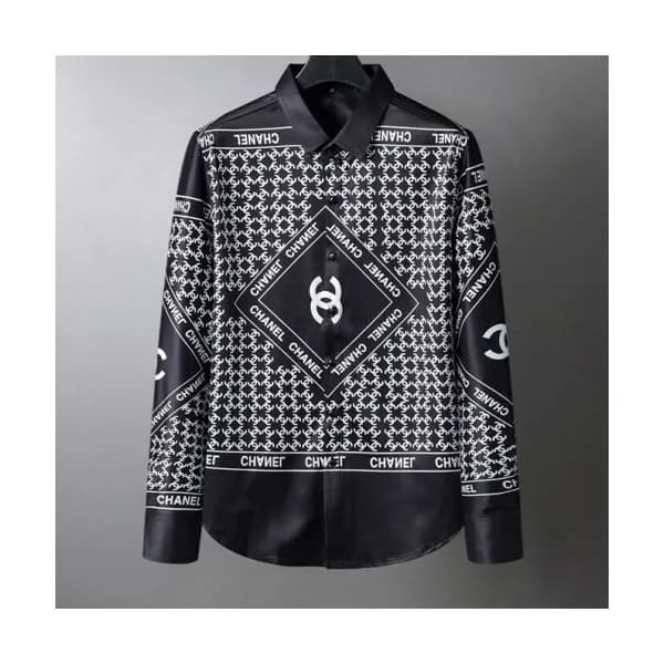 Chanel Mens Logo Tshirts Black - 샤넬 2020 남성 로고 셔츠 … - 1