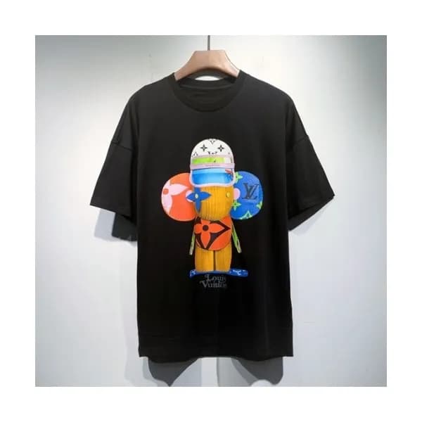 Louis vuitton Mm/Wm Logo Short Sleeved Tshirts Bl… - 1