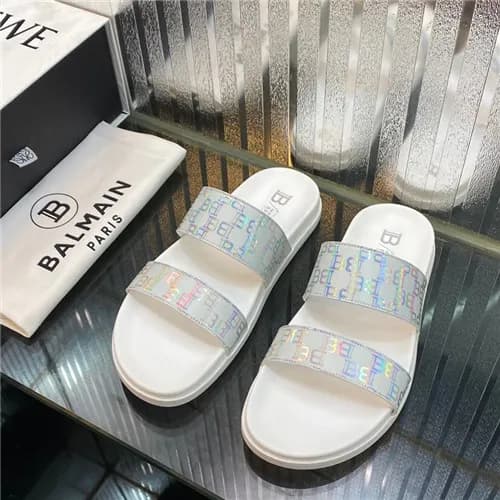 Balmain 2021 Men's Leather Slipper,BALMS0029 -… - 1