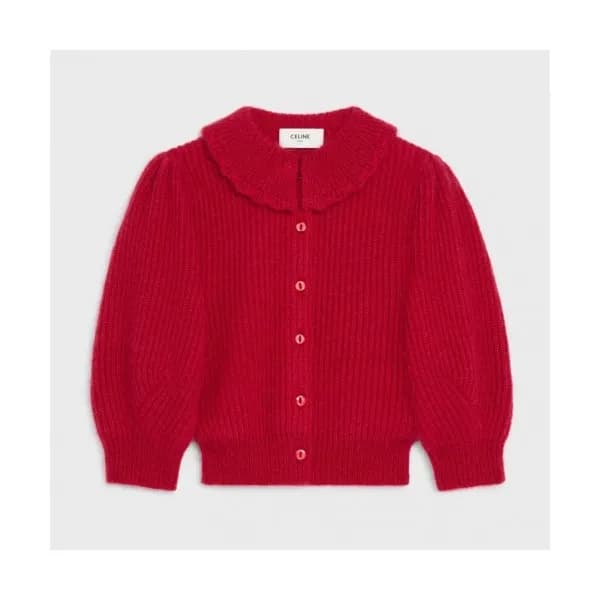 Celine Ladies Crew-neck Cashmere Sweaters Red - 셀… - 1