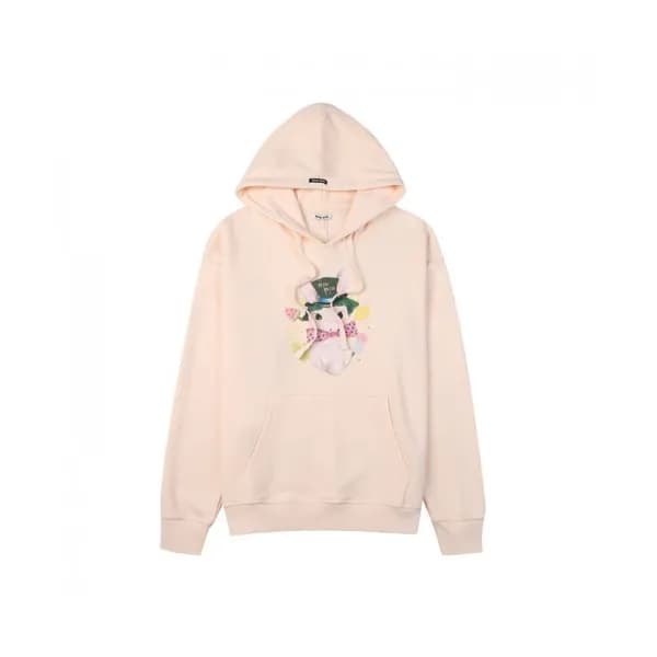 Miumiu Ladies Casual Hoodie Ivory - 미우미우 여성 캐쥬얼 후드… - 1