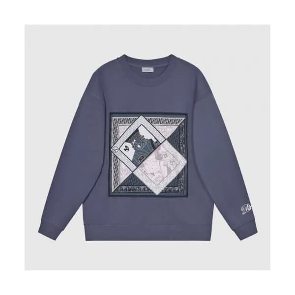 Dior Mens Retro Logo Tshirts Gray - 디올 2021 남성 레트… - 1