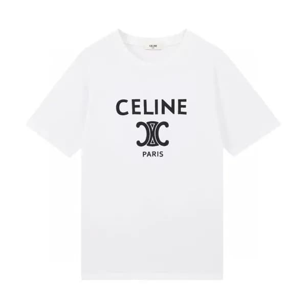 셀린느 남성 크루넥 화이트 반팔티 - Mens White Tshirts - cel0224x - 1