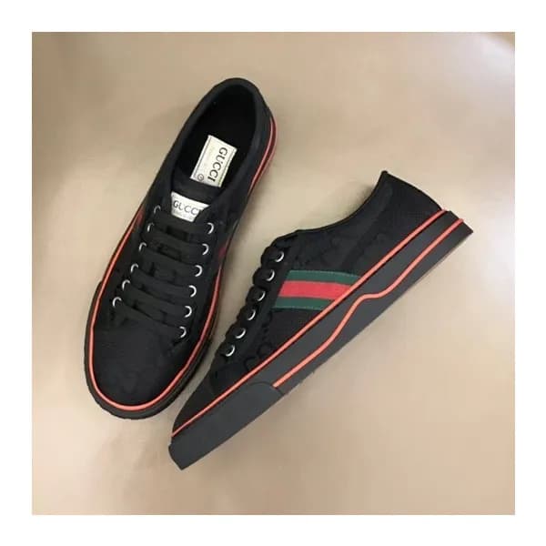 구찌 남/녀 테니스 블랙 스니커즈- Unisex Black Sneakers - guc047… - 1