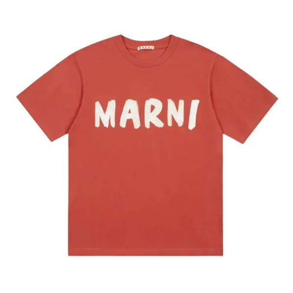 마르니 남성 클래식 오렌지 반팔티 - Marni Mens Orange Tshirts - M… - 1