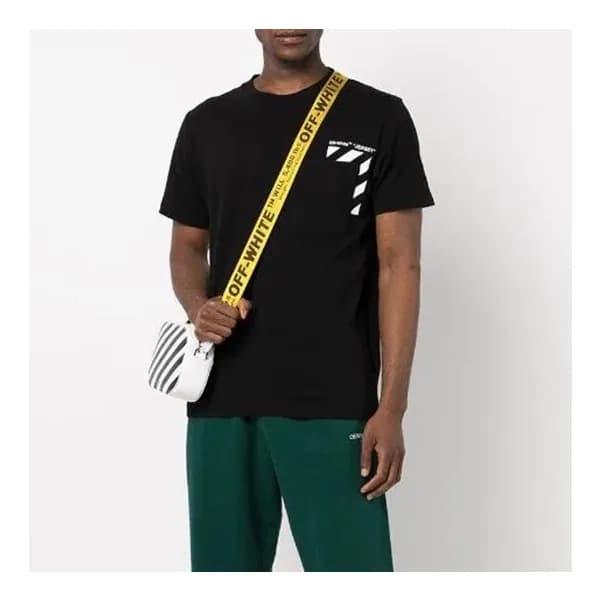 오프화이트 남/녀 모던 블랙 반팔티 - Unisex Black Tshirts - off08… - 1