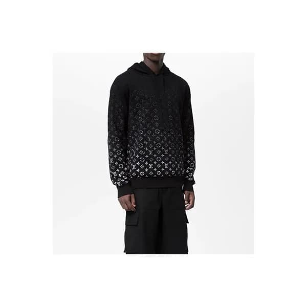 루이비통 남자 베이직 블랙 후드티 - Louis vuitton Mens Black Hood… - 1