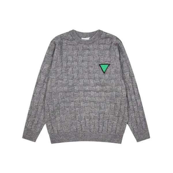 보테가 남성 그레이 크루넥 니트 - Bottega veneta Mens Gray Knits… - 1