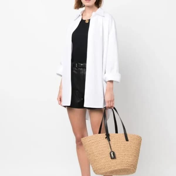 입생로랑 여성 베이지 토트백 - Saint Laurent Womens Beige Tote … - 1