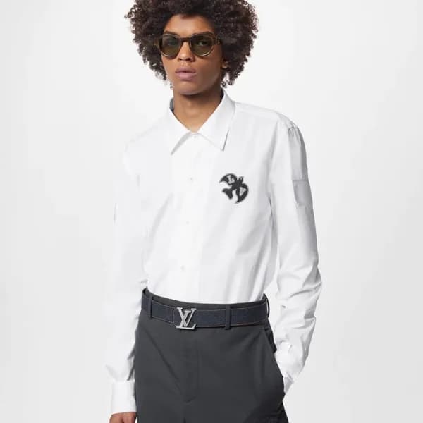 루이비통 남성 화이트 셔츠 - Louis vuitton Mens White Tshirts … - 1