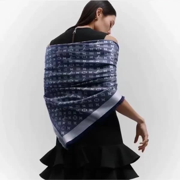 루이비통 여성 블루 머플러 - Louis vuitton Womens Blue Muffler… - 1