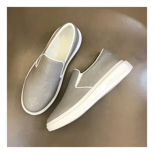 루이비통 남성 모던 그레이 로퍼 - Louis vuitton Mens Gray Loafer… - 1