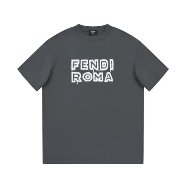펜디 남성 그레이 크루넥 반팔티 - Fendi Mens Gray Short sleeved … - 1