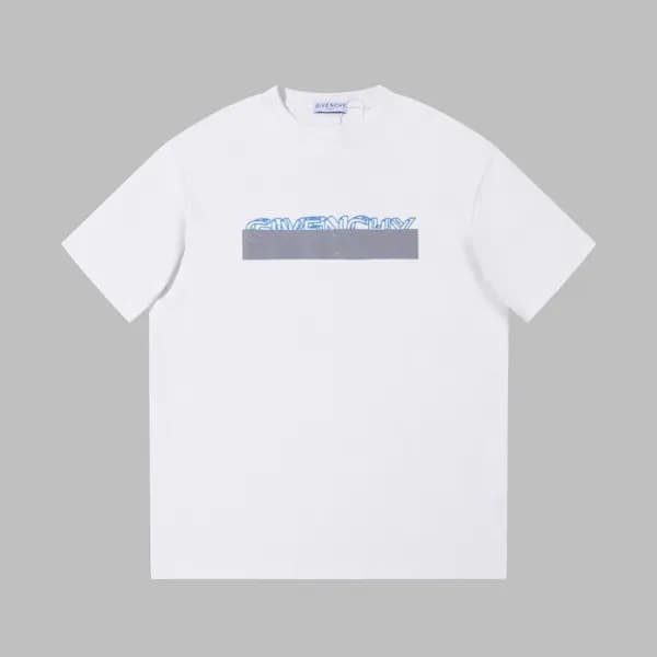 지방시 남성 크루넥 화이트 반팔티 - Givenchy Mens White Short Sle… - 1