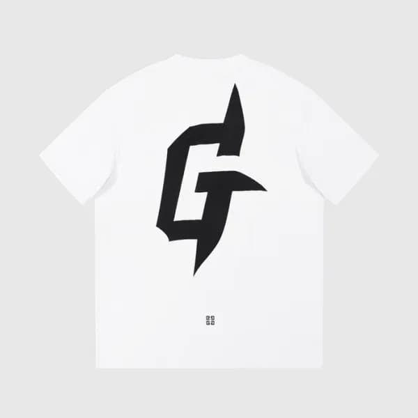 지방시 남성 크루넥 화이트 반팔티 - Givenchy Mens White Short Sle… - 1