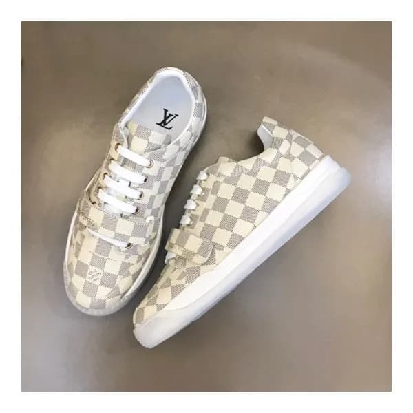 루이비통 남성 아이보리 스니커즈 - Louis vuitton Mens Ivory Sneak… - 1