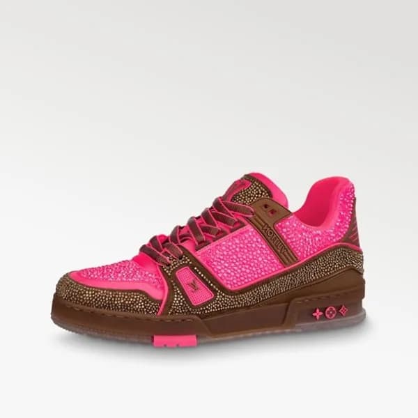 루이비통 남/녀 Trainer 핑크 스니커즈 - Louis vuitton Unisex Pi… - 1