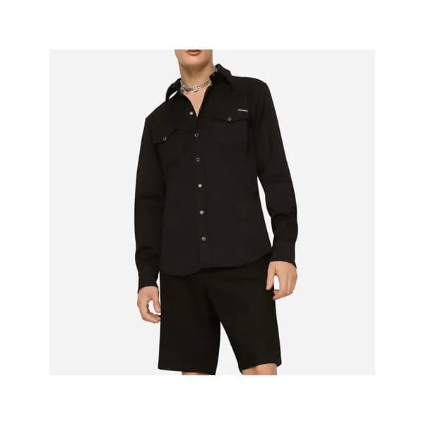 돌체앤가바나 남성 블랙 반바지 - Dolce&Gabbana Mens Black Half-p… - 1