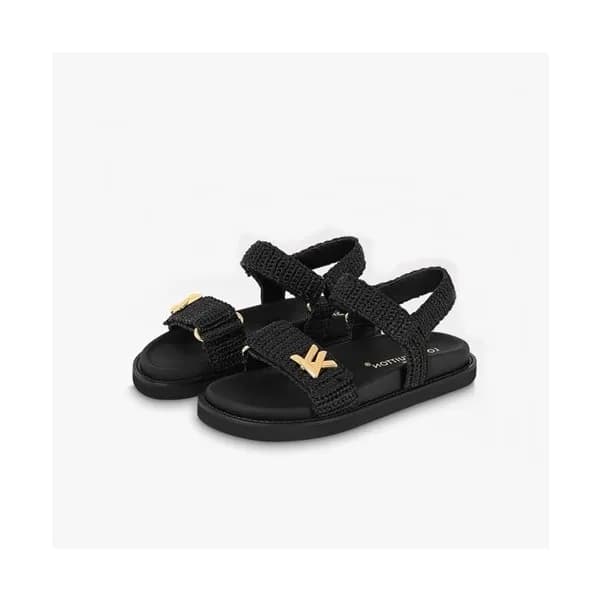 루이비통 여성 블랙 샌들 - Louis vuitton Womens Black Sandals… - 1