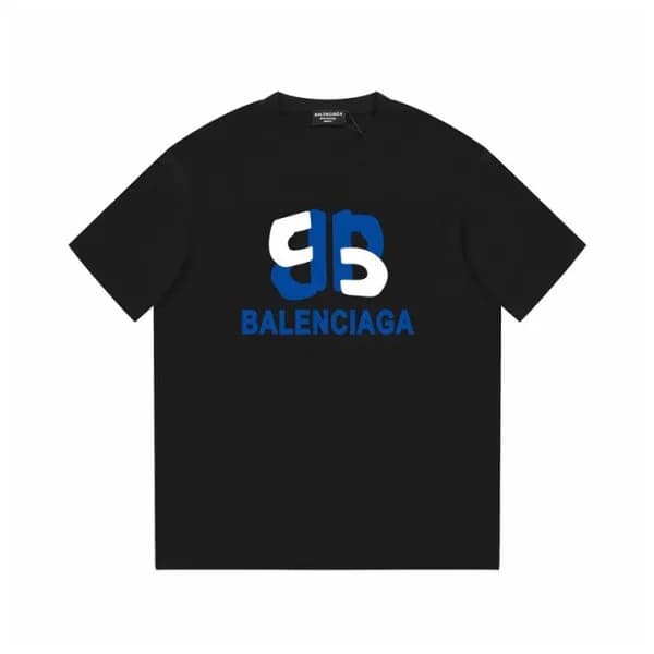 발렌시아가 남성 블랙 크루넥 반팔티 - Balenciaga Mens Black Short … - 1