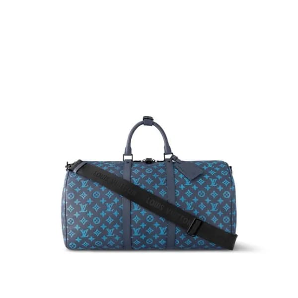 루이비통 남성 블루 키폴 - Louis vuitton Mens Blue Keepall - … - 1