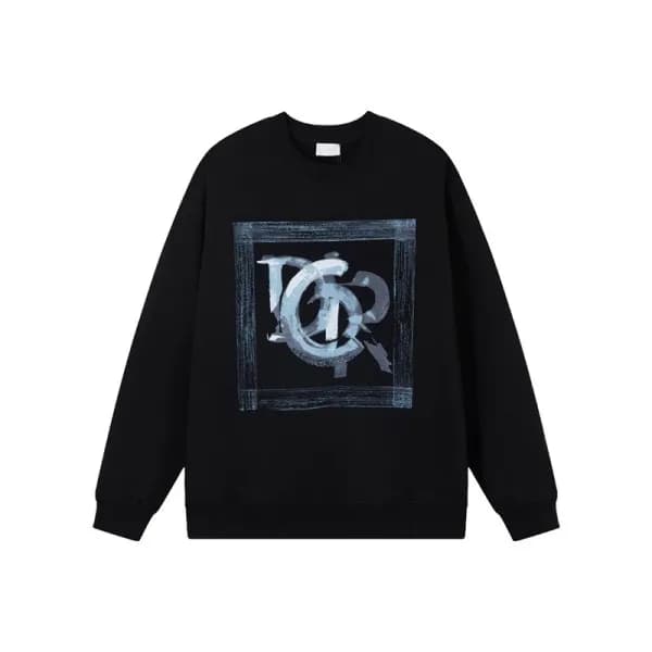 디올 남성 클래식 블랙 긴팔티 - Dior Mens Black Tshirts - di602… - 1