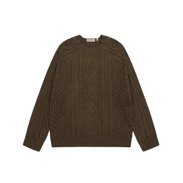 피어오브갓 남성 크루넥 브라운 니트 - Fear of god Mens Brown Knits… - 1