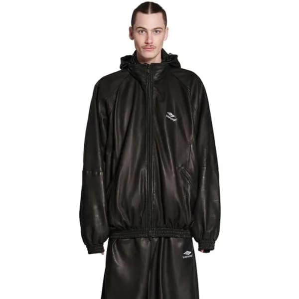 발렌시아가 남성 블랙 가죽 자켓 - Balenciaga Mens Black Jackets … - 1