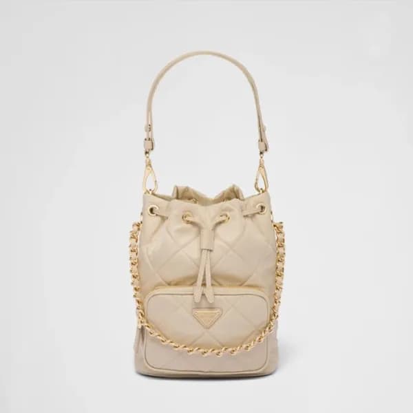 프라다 여성 베이지 버킷백 - Prada Womens Beige Bucket Bag - p… - 1