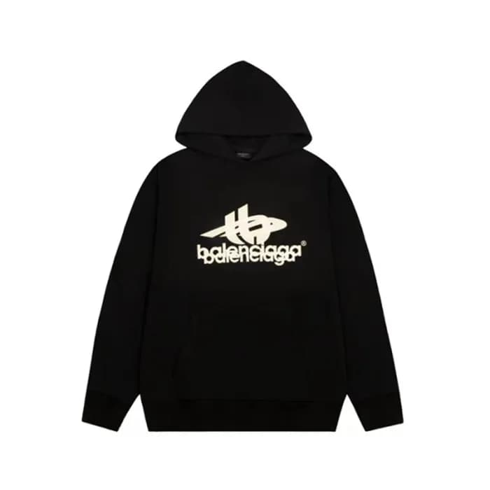 발렌시아가 남성 블랙 후드티 - Balenciaga Mens Black Hoodie - b… - 1