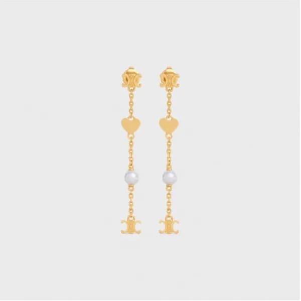 셀린느 여성 골드 이어링 - Celine Womens Gold Earring - acc48… - 1