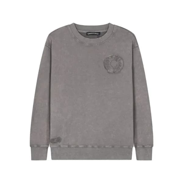 크롬하츠 남성 그레이 맨투맨 - Chrome Hearts Mens Gray Tshirts … - 1