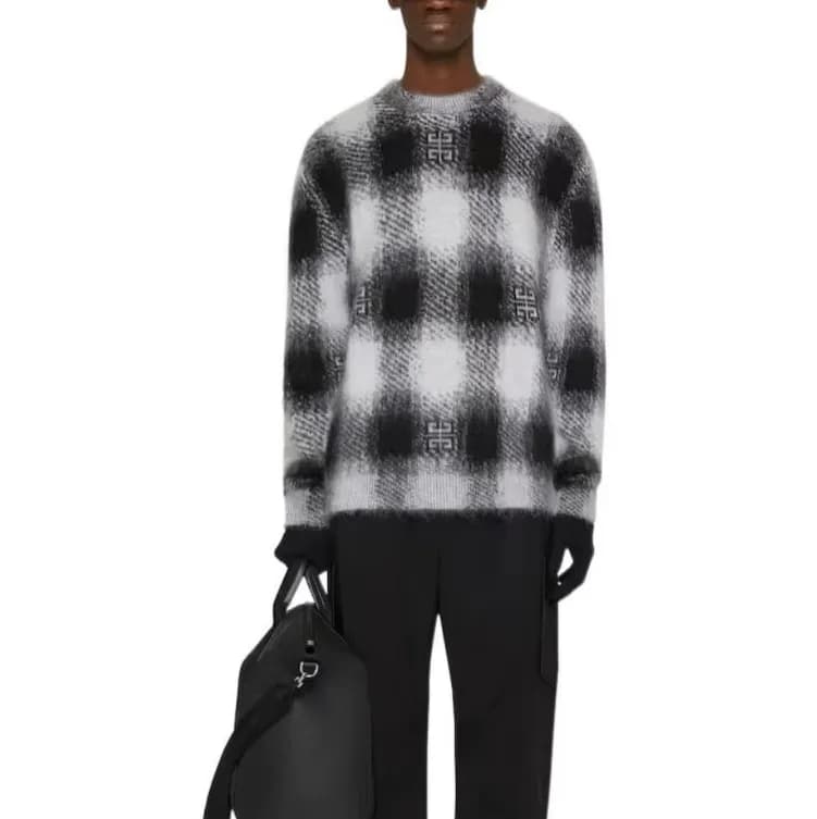 지방시 남성 블랙 크루넥 니트 - Givenchy Mens Black Knits - gi3… - 1