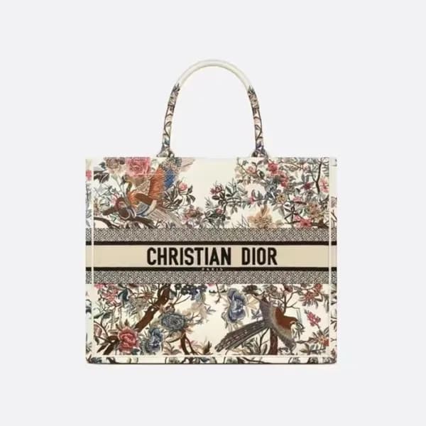 디올 여성 화이트 북토트 - Dior Womens White Book Tote - dib7… - 1