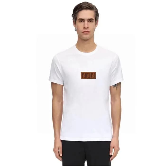 펜디 남성 화이트 티셔츠 - Fendi Mens White Tshirts - fec222x - 1