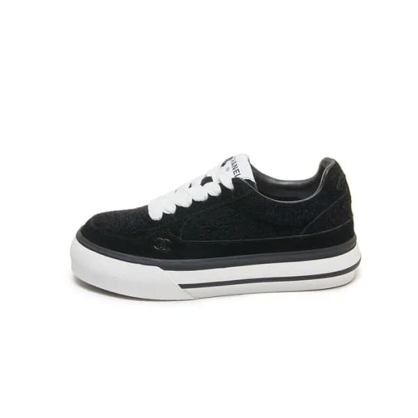 샤넬 여성 블랙 스니커즈 - Chanel Womens Black Sneakers - chs… - 1