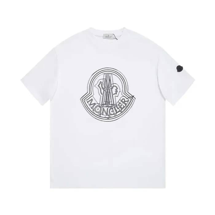 몽클레어 남성 화이트 티셔츠 - Moncler Mens White Tshirts - moc… - 1