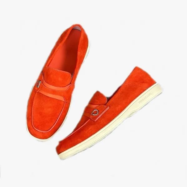 페라가모 남성 오렌지 스니커즈 - Ferragamo Mens Orange Sneakers … - 1