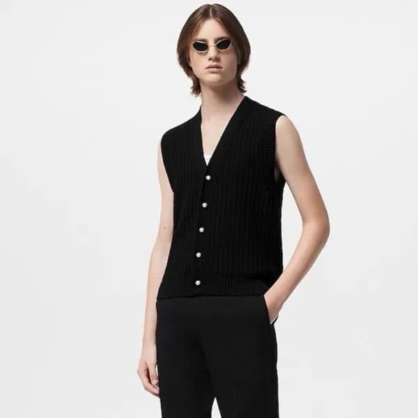 루이비통 남성 블랙 베스트 - Louis vuitton Mens Black Vest - l… - 1