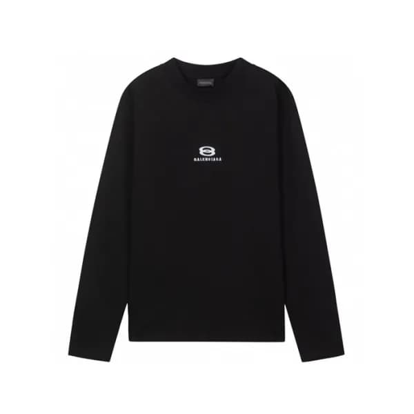 발렌시아가 남성 라운드 긴팔티 - Balenciaga Mens Round Tshirt - … - 1
