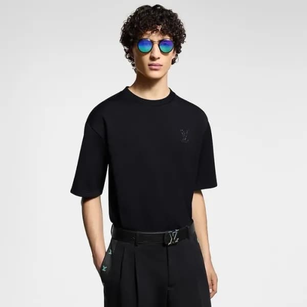 루이비통 남성 라운드 반팔 티셔츠 - Louis vuitton Mens Round Tshi… - 1